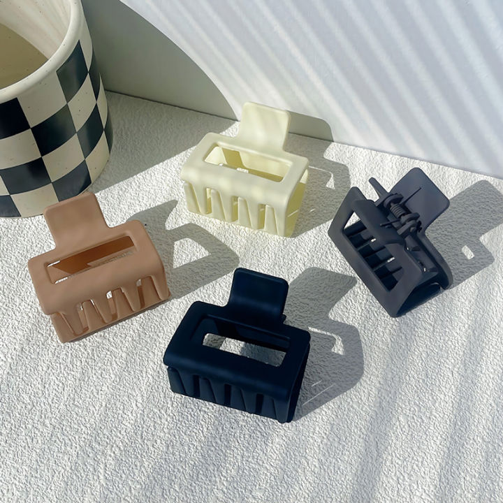 Fashion Simple Square Matte Geometry Small Hair Clips For Women Girls Elegant Hairpin Shark Clip Headwear Hair Accessories Podazz