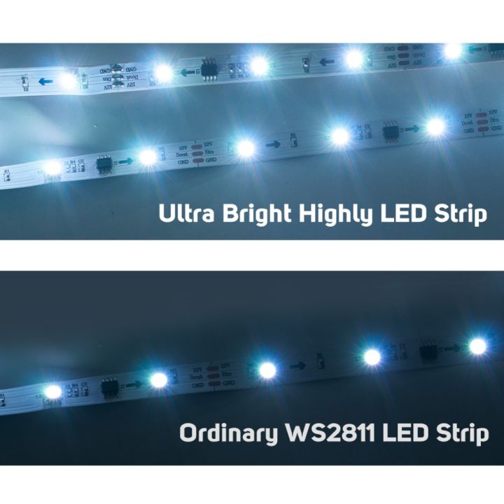 WS2811%20RGB%20Led%20Strip%20Light%205050%20SMD%20Addressable%2030%2048%2060%2096%20144%20LEDs%20External%201%20IC%20Control%203%20Leds%20Bright%20Normal%20Led%20Lights%20DC12V%20-%20Image%203
