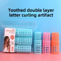 Hairdressing Hair Curler Rollers Home Use DIY Magic Double Layer Styling Roller Roll Curler Hair Styling Tools Heatless Hair Curler No Heat Hair Rollers Plastic Lazy Curls Root Perm Rods Bangs Curling Rod Hair Styling Tools. 
