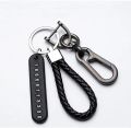 Anti-lost Car Key Chain Phone Number Card Keyring Phone Number Plate Key Ring Auto Vehicle Key Ring Car Accessories.