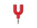 For Music Adapter 3.5mm Audio Adapter U-Shape Double Jack Earphone Splitter Headphone Plug Converter (Male To Female).