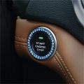 Car One-Click Engine Start Stop Switch Button Cover Crystal Rhinestone Cover Protector Ring Hand-set Sticker Decoration.