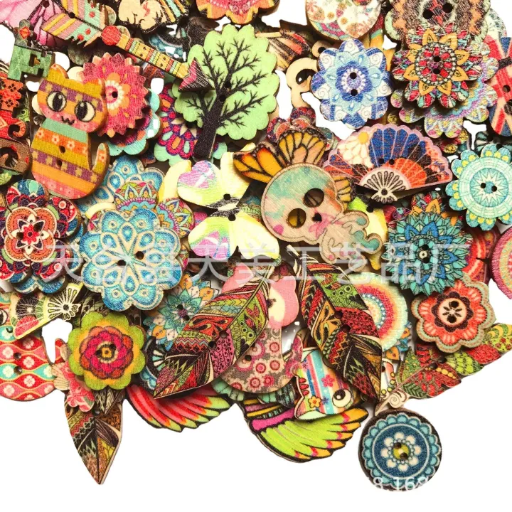 Cartoon%20animals,%20butterflies,%20birds,%20flower%20pieces,%20wooden%20buttons,%20handmade%20materials%20-%20Image%205