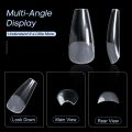 240pcs False Nail Tips Long Ballet Full Cover Half Frosted Nail Press on Nail. 