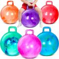 18 Hopper Ball with Handle Bouncing Ball Marble Bouncy Balls Hopping Toys Inflatable Hop Ball Jumping Ball for Boys Girls.