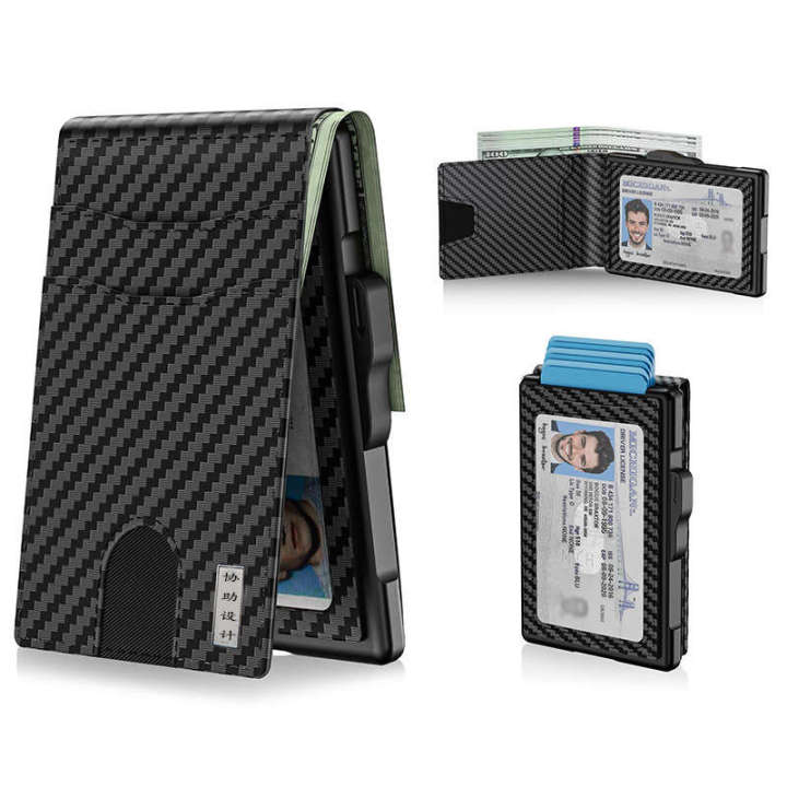 New generation automatic pop-up flip box men's 2024 new genuine pickup card bag with a premium feel wallet