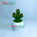 Artificial Rubber Cactus Plant In Small Plastic Tob 6 inc For Decoration. 