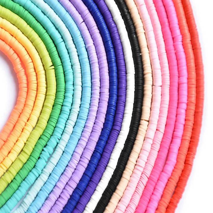 Flat Rubber Beads Flat Clay Beads Suitable For Jewelry Making