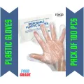 100 Pcs  Clear Plastic Gloves,  Eco-friendly Hand Gloves, Multi-Purpose Safety Cleaning Food Safe Gloves For Cooking, Medical Care, Gardening, Hair Salon, Spa, Home, Kitchen, and Bathroom. 