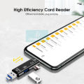 DoomHot Multifunctional 6-In-1 USB C Memory Card USB2.0 + Type-c + Micro + USB 3-In-1 Interface + TF / SD Card Reader 6-In-1 / 5-In-1 480mbps/s. 