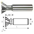 Tungsten Steel Dovetail Groove Milling Cutter 25mm Dia 60 Degree Cutting. 