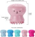 Facial Cleaning Brush Silicone Handheld Face Brush Massager Cute Small Octopus Shape Face Scrubber for Deep Exfoliating Massage Cleansing Soft Brush.