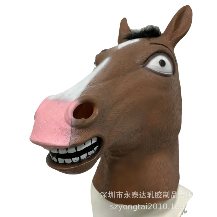 BoJack%20Horseman%20Mask%202019%20New%20Horse%20Head%20Latex%20Headgear%20Halloween%20Animal%20Mask%20Party%20Decoration%20-%20Image%205