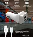 LVEIO LV-CC19 Universal Mini Aluminum Electric 2 USB Car Charger with Type-C Cable by starry. 