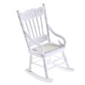 Miniature Wooden Rocking Chair Furniture Model for 1/12 Scale Dollhouse MJD.