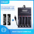 READY Energy saving Battery Charger Combo including 2 Unit AA Size Rechargeable Battery. 