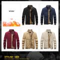 Men's Spring/Winter Jacket Men Autumn Work Coat Male Windbreaker Mens Fleece Lining Coats Black Casual Jackets Man Clothes BM325. 