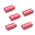 2Pcs- 8 Position DIP Switches 2.54mm Pitch Horizontal DIP Switch Eight Positions Piano Type Dial DIP Slide Switch For Electronics Circuit PCB. 