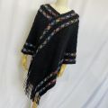 Douyin same style 2023 Spring and Autumn New Ethnic Style Pullover Irregular Retro Tassel Cloak Shawl Factory Direct Sale. 