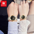 OLEVS Fashion Watches Couple Watch Stainless Steel Calendar Waterproof Business Quartz Watch For Men Women - 5563  (2 Piece). 