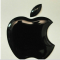 1pcs. metal black Domed Apple logo stickers for iPhone, iPad cover.". 