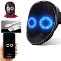 Bluetooth LED Lights Up Mask Face LED Mask Halloween Christmas DIY Animation Text Love Prank Concert Robot Face LED Mask. 