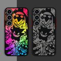 Pokemon Gengar Matte Case For Samsung Galaxy S22 S23 S20 S21 FE S10 S9 Plus S24 S24Ultra Capa Note 20 Ultra 10 Lite Phone Fundas. 
