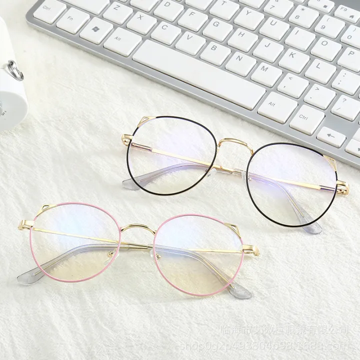 Fashion%20Net%20Red%20Cat%20Ears%20Anti%20Blue%20Light%20Glasses%20Female%20Myopia%20Finished%20Korean%20Version%20Cute%20Cat%20Eye%20Myopia%20Glasses%20for%20Girls%20Wholesale%20-%20Image%202