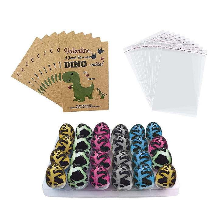 Qiunery%2024Pcs%20Easter%20Dinosaur%20Eggs%20Set%20With%2024%20Dinosaur%20Eggs%20And%20Cards%20Assorted%20Color%20Easter%20Game%20Easter%20Gifts,%20Dinos%20Egg%20Grow%20In%20Water%20Decor%20For%20Kids,%20Toddler%20-%20Image%202