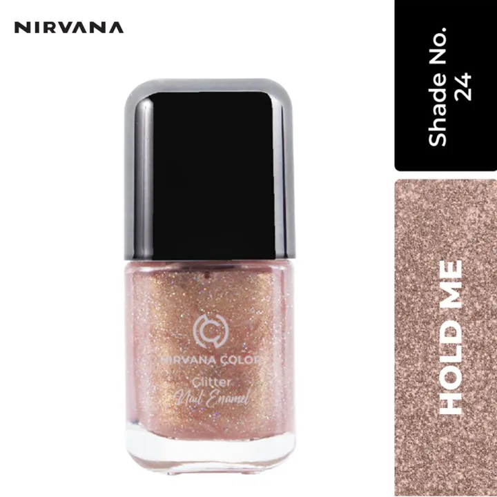 Nirvana Color Nail Enamel Glitter - Glitter Nail Polish for Women - Hold Me : shade-24