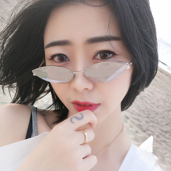Korean%20style%20small%20frame%20sunglasses%20fashion%20ocean%20piece%20sunglasses%20all-match%20metal%20sunglasses%20-%20Image%203