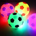 LED Light Fidget Spiky Soccer Ball Stress Relief Balls LED Flashing Basketball with Rope Rubber Flash Squeaky Ball for Adults, Teens and Children. 
