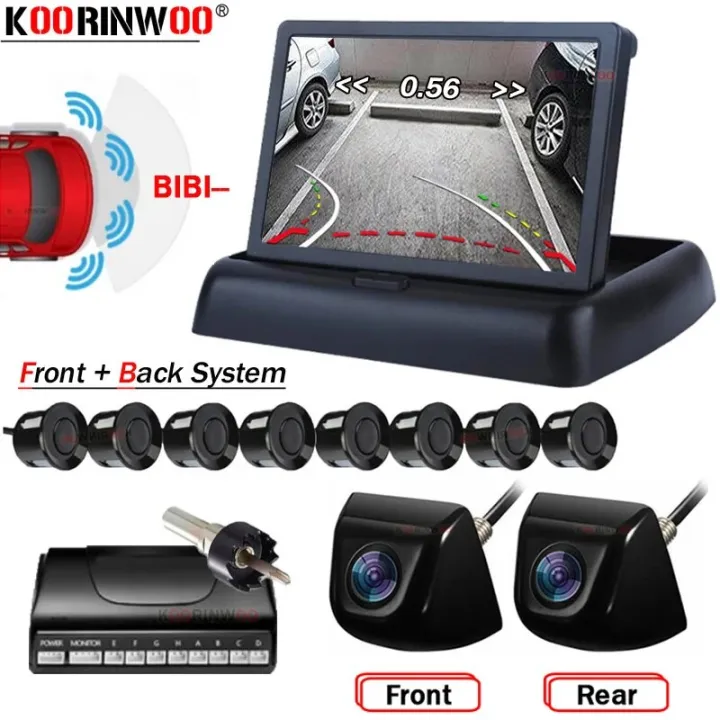 Option%202-Red%20Sensors-Koorinwoo%20LCD%20Screen%20Parktronics%208/4%20For%20Cars%20Parking%20Sensors%20HD%20System%2022MM%20Camera%20With%20Radar%20Detector%20Full%20Kit%20For%20Android%20DVD%20-%20Image%202