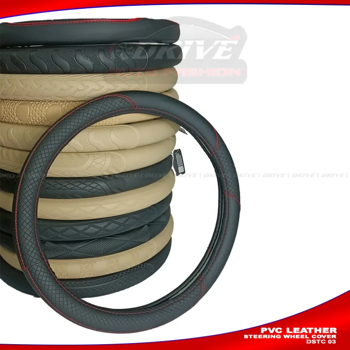 PVC%20Leather%20Steering%20Wheel%20Cover%20-%20Black%20-%20Image%204