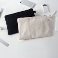 Trendy Top Handle Tote Canvas Bag for girls Black Color with Mini Pouch and Shopping Bag / College / University Bag Tote Bag Canvas Bag with Zipper (2in1 Combo Pack).