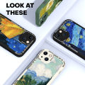 Hontinga for iPhone 13 Mini Back Cover Oil Painting Fashion Case Camera Protection Soft Silicone TPU Phone Cases. 