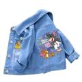 New Baby Boys Girls Denim Mickey Minnie Mouse Jacket Coat Children Kids 100% Cotton Printed Outerwear Clothes for 2 4 6 8 9y.