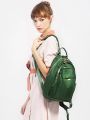 EPOL Backpack for Women 2023 New Solid Casual Elegant Nylon Fashion Multi-pocket Lager Solid Zipper Shoulder Bags 6013-10. 