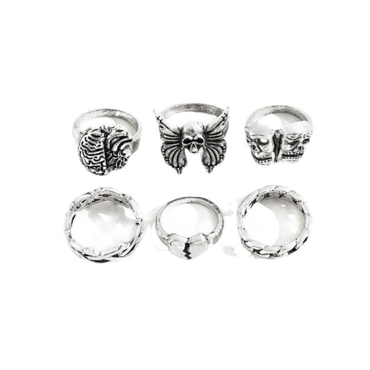 Crafted%20Goth%20Punk%20Rings%20Fashion%20Accessory%20Exaggerated%20Retro%20Rings%20Hollow%20Brain%20Motif%206-Piece%20Set%20for%20Men's%20Fashion%20Street%20-%20Image%208