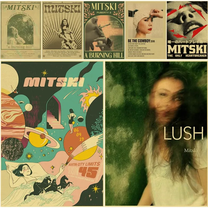 Mitski%20Retro%20Poster%20Be%20The%20Cowboy/Nobody/Lush%20Kraft%20Paper%20Prints%20Vintage%20Aesthetic%20Home%20Room%20Cafe%20Bar%20Art%20Wall%20Decor%20Painting%20-%20Image%203