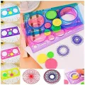 Spirograph Drawing Circle Designs Set Design Ruler- Multi-Color. 
