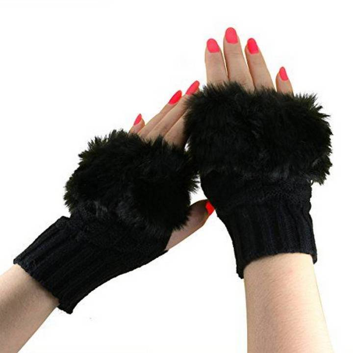 Fashion%20Women%20Faux%20Rabbit%20Fur%20Fingerless%20Gloves%20with%20Sheep%20Wool%20Decorations,%20Warm,%20Soft,%20Elastic,%20Wrist%20Length,%20Black%20-%20Image%204
