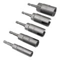 5 PCS Power Wing Nut Driver Steel Power Wing Nut Driver Set with 1/4 Inch Hex Shank Slot Wing Nuts Drill Bit Socket Wrenches Tools Set for Panel.