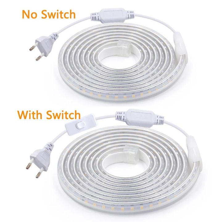 220V%20LED%20Strip%20Waterproof%202835%20120Leds/m%20High%20Bright%20LED%20Strip%20Light%20with%20Switch%20White%20Warm%20White%20Natural%20White%20Ribbon%20Rope%20Tape%20-%20Image%203