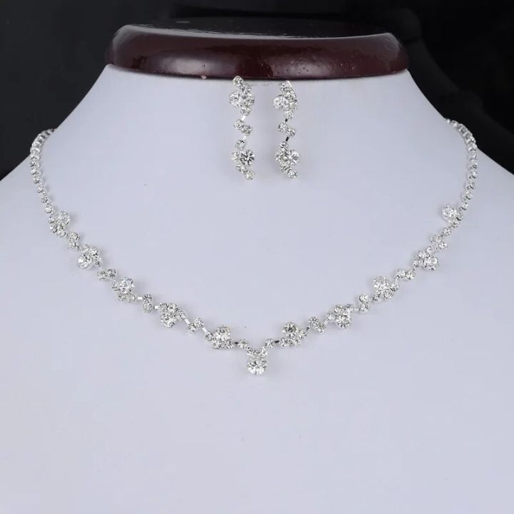 BLIJERY%20Simple%20Bridesmaid%20Bridal%20Jewelry%20Set%20Bling%20Rhinestone%20Crystal%20Choker%20Necklace%20Earrings%20Women%20African%20Wedding%20Jewelry%20Set%20-%20Image%205