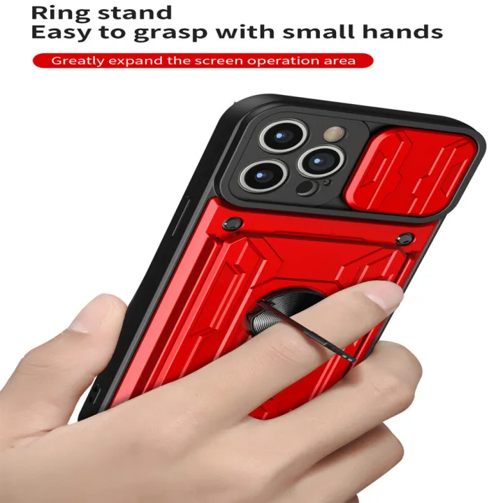 xprmy%20for%20Realme%209%20Pro%205G%20Case%20Card%20Bag%20Sliding%20Window%20Camera%20Protection%20Magnetic%20Ring%20Kickstand%20Shockproof%20Phone%20Cover%20-%20Image%202