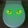 Green Eyes Reflective Toilet Sticker, Self-Adhesive Waterproof Decal, Night Safety Warning Functionality.