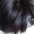 Wig male short straight hair Korean bangs fluffy handsome photo performance props natural lifelike whole hair set.