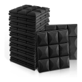 12 PCS Acoustic Foam Panels Soundproof Foam Wall Panels Soundproofing Wall KTV Room Red.