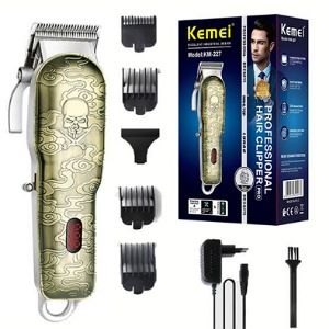 Kemei KM-227 Electric Cord & Cordless Hair Clipper Metal Body for Man